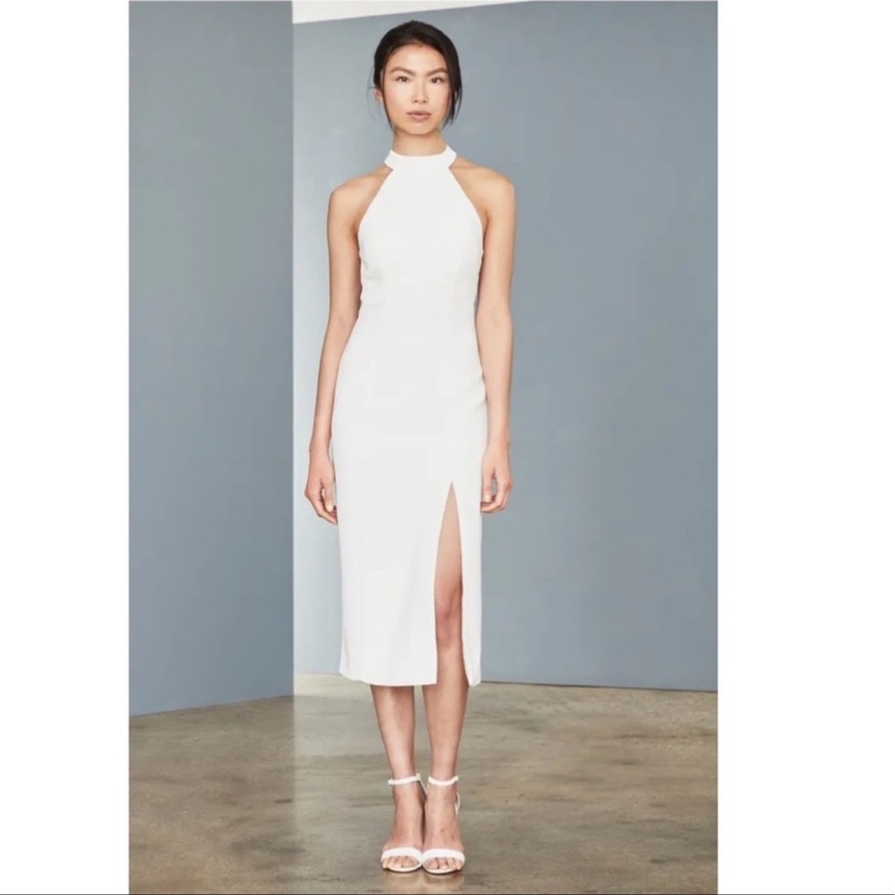 BHLDN AMSALE - Crepe Sheath Dress in Ivory - Picture 5 of 10